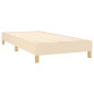 Cadre de lit sans matelas crème 90x200 cm tissu