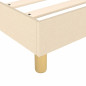 Cadre de lit sans matelas crème 90x200 cm tissu