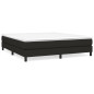 Cadre de lit sans matelas noir 160x200 cm tissu