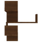 Étagère d angle murale Chêne marron 40x40x50 cm Bois ingénierie