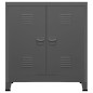 Coffre de rangement industriel Anthracite 90x40x100 cm Acier