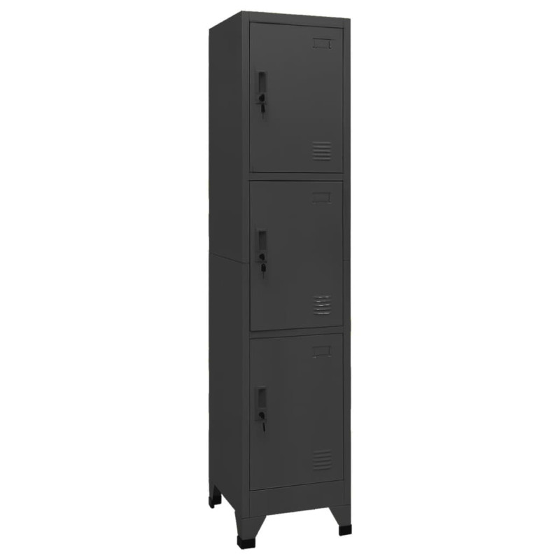 Armoire à casiers Anthracite 38x45x180 cm Acier