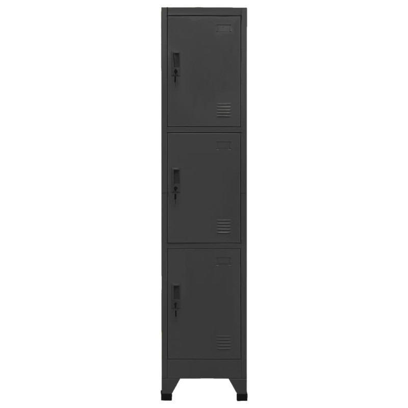 Armoire à casiers Anthracite 38x45x180 cm Acier