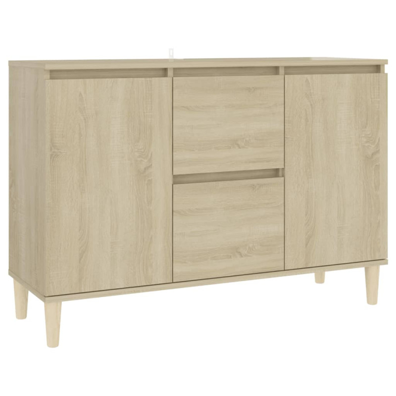 Buffet chêne sonoma 101x35x70 cm bois d ingénierie