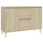 Buffet chêne sonoma 101x35x70 cm bois d ingénierie