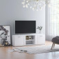 Meuble TV Blanc 120x34x37 cm Bois d ingénierie