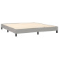 Cadre de lit sans matelas gris clair 160x200 cm tissu