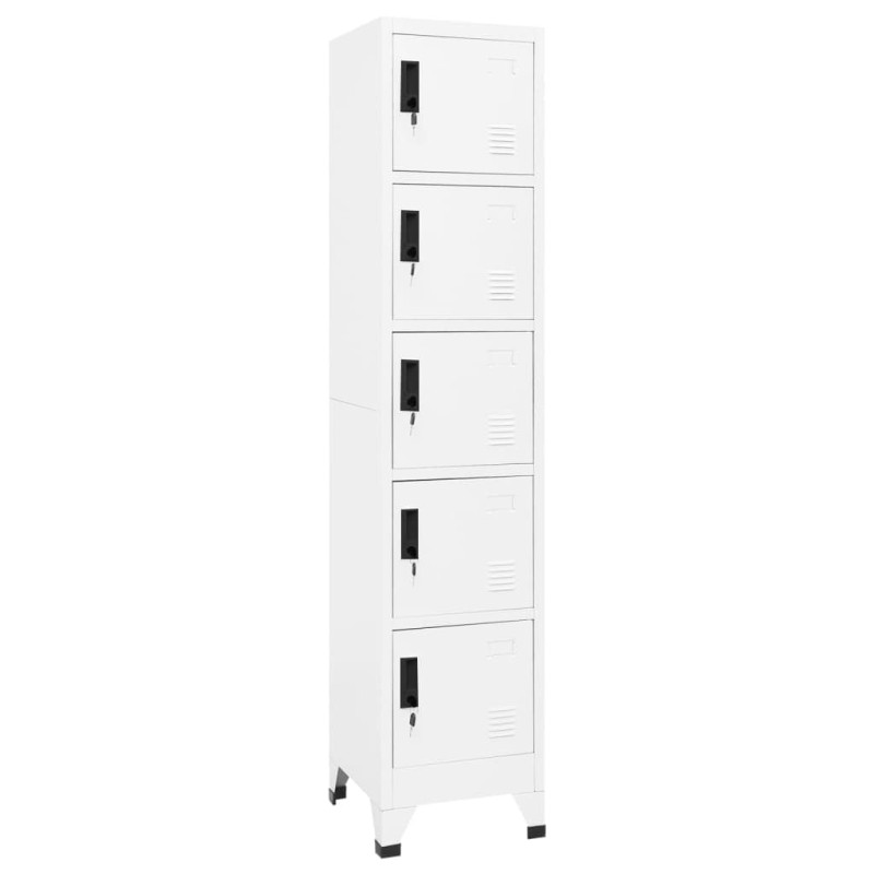 Armoire à casiers Blanc 38x40x180 cm Acier