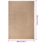 Tapis ZIZUR 200x290 cm aspect de jute intérieur et extérieur