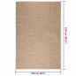 Tapis ZIZUR 160x230 cm aspect de jute intérieur et extérieur