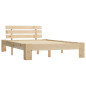 Cadre de lit sans matelas 140x200 cm bois massif de pin