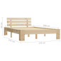 Cadre de lit sans matelas 140x200 cm bois massif de pin