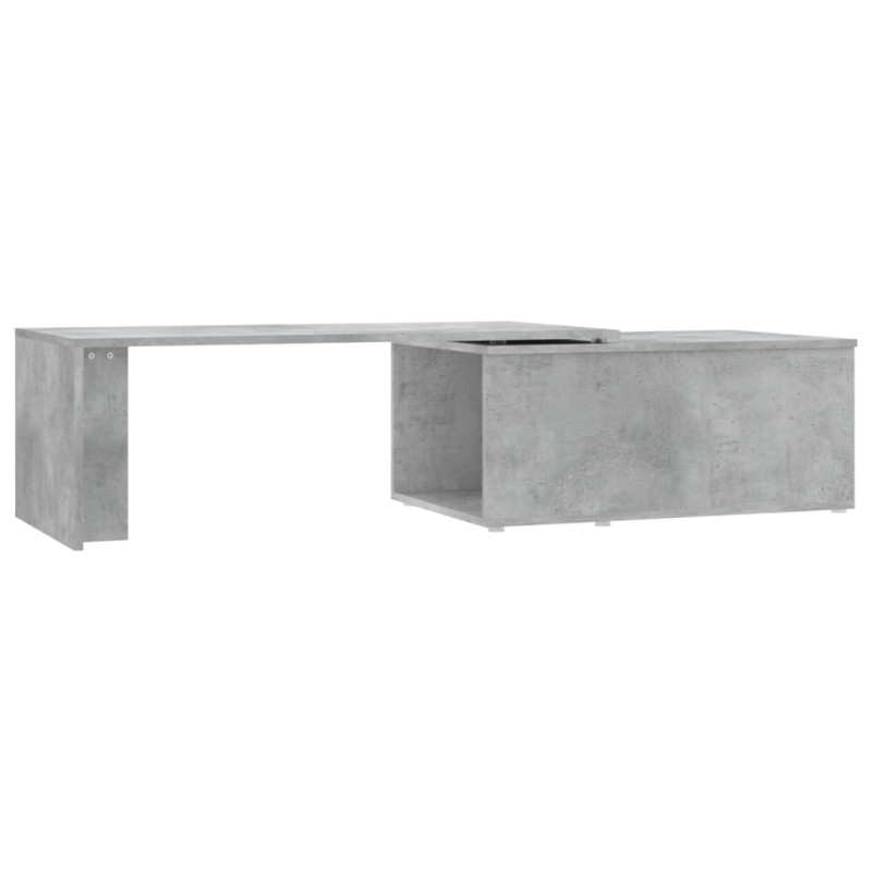 Table basse gris béton 150x50x35 cm bois d ingénierie