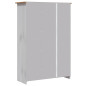 Garde robe 3 portes Blanc 118x50x171,5cm Pin Assortiment Panama