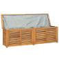 Boîte de rangement jardin et sac 175x50x53 cm bois massif teck