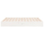 Cadre de lit sans matelas blanc bois massif 140x190 cm