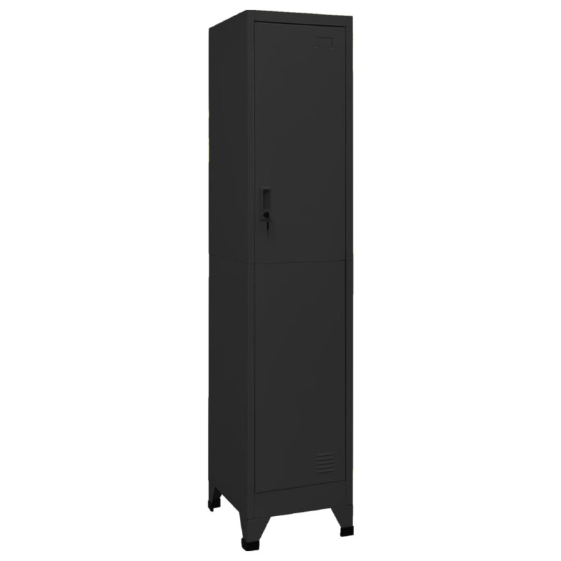 Armoire à casiers Noir 38x45x180 cm Acier