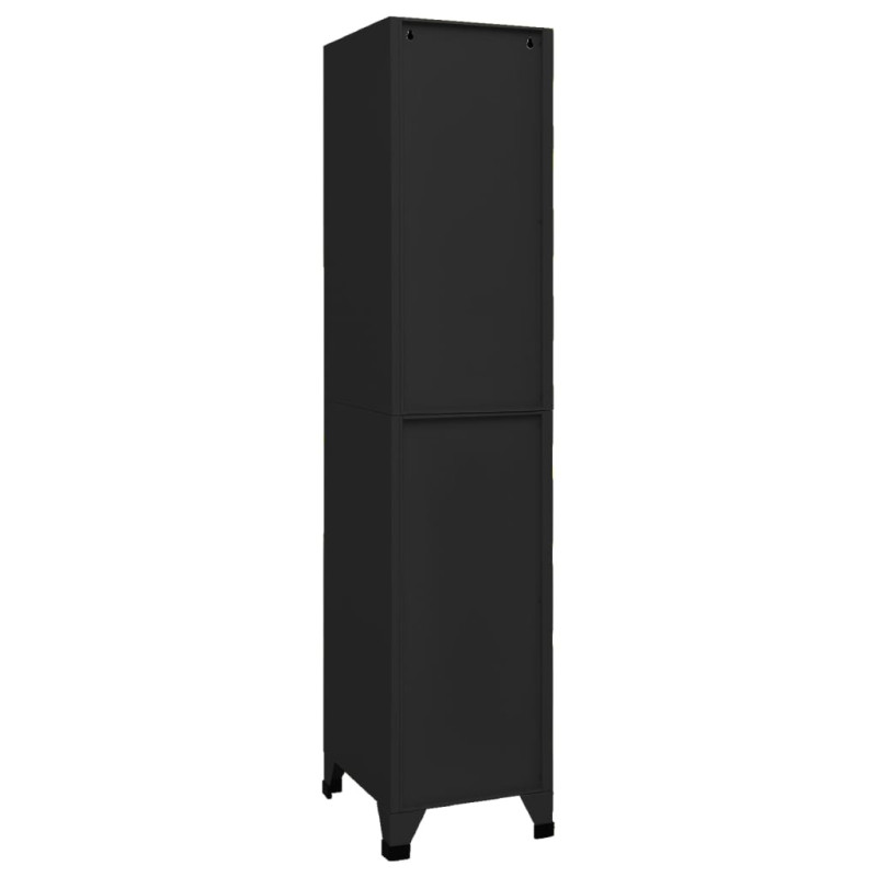 Armoire à casiers Noir 38x45x180 cm Acier