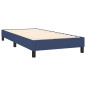 Cadre de lit sans matelas bleu 90x190 cm tissu