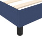 Cadre de lit sans matelas bleu 90x190 cm tissu