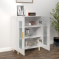 Buffet Blanc brillant 69,5x34x90 cm Bois d ingénierie