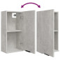 Armoire de salle de bain murale Gris béton 32x20x67 cm