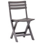 Chaises de jardin pliables lot de 2 Plastique Mocha