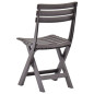 Chaises de jardin pliables lot de 2 Plastique Mocha