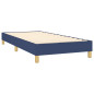 Cadre de lit sans matelas bleu 80x200 cm tissu