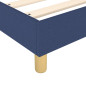 Cadre de lit sans matelas bleu 80x200 cm tissu