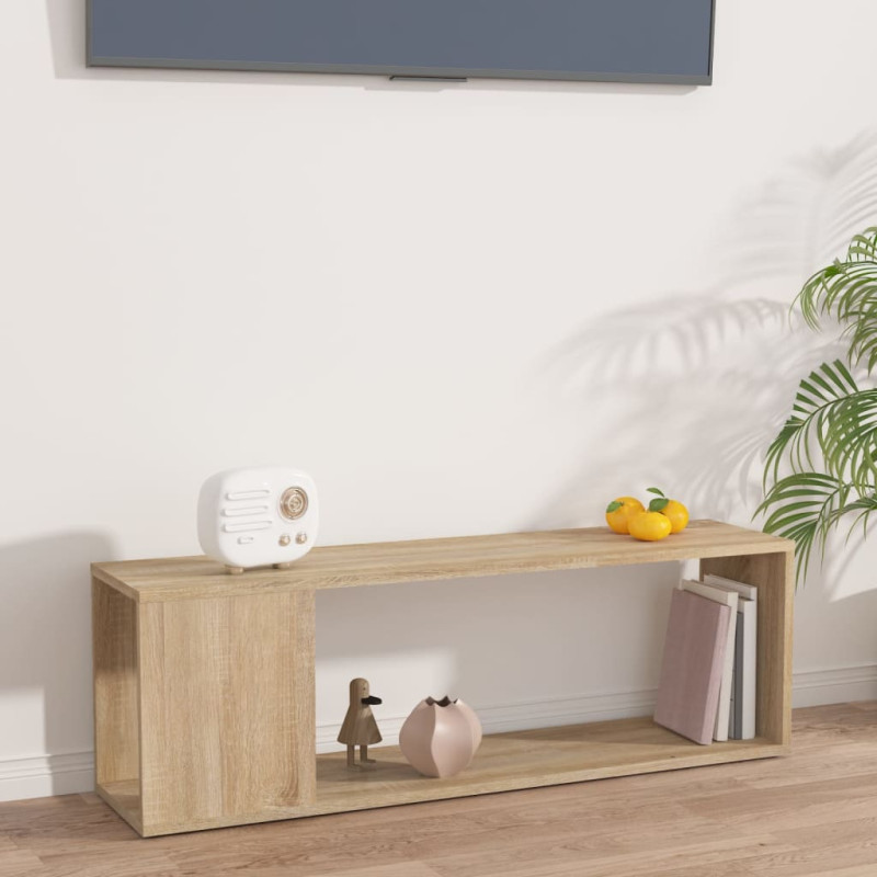 Meuble TV Chêne sonoma 100x24x32 cm Bois d ingénierie