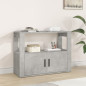 Buffet Gris béton 80x30x60 cm Bois d ingénierie