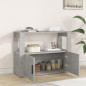 Buffet Gris béton 80x30x60 cm Bois d ingénierie