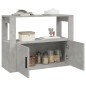 Buffet Gris béton 80x30x60 cm Bois d ingénierie