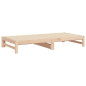 Lit coulissant sans matelas 2x(80x200) cm Bois de pin massif