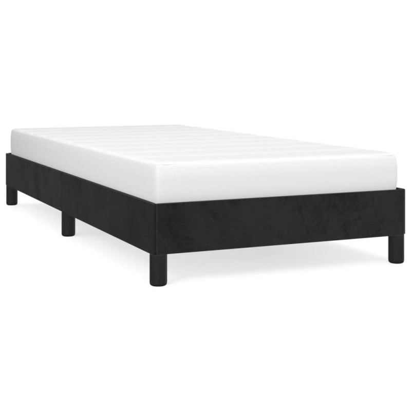 Cadre de lit sans matelas noir 90x190 cm velours