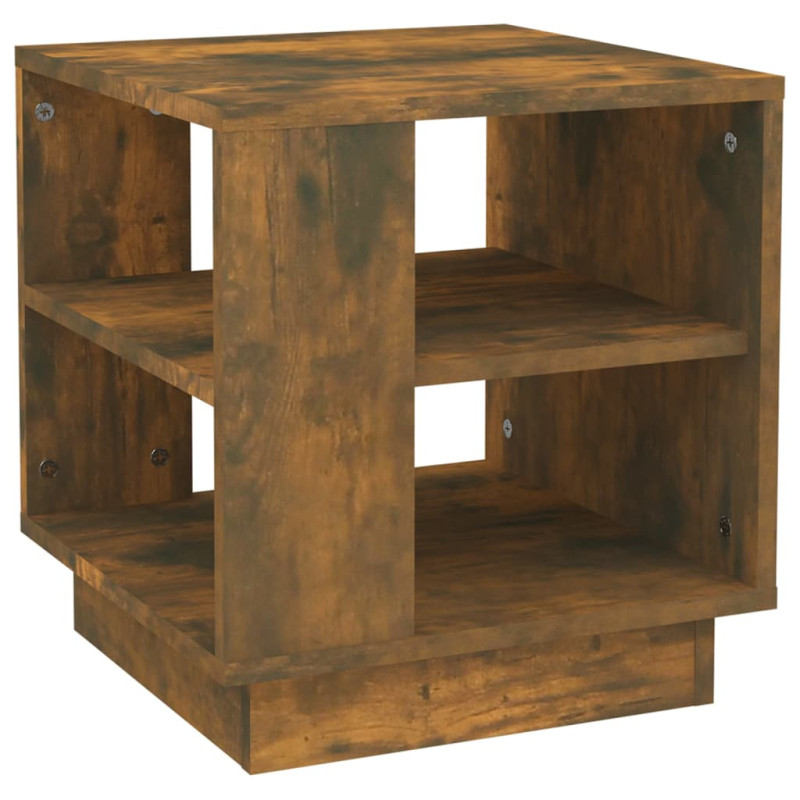 Table basse chêne fumé 40x40x43 cm bois d ingénierie