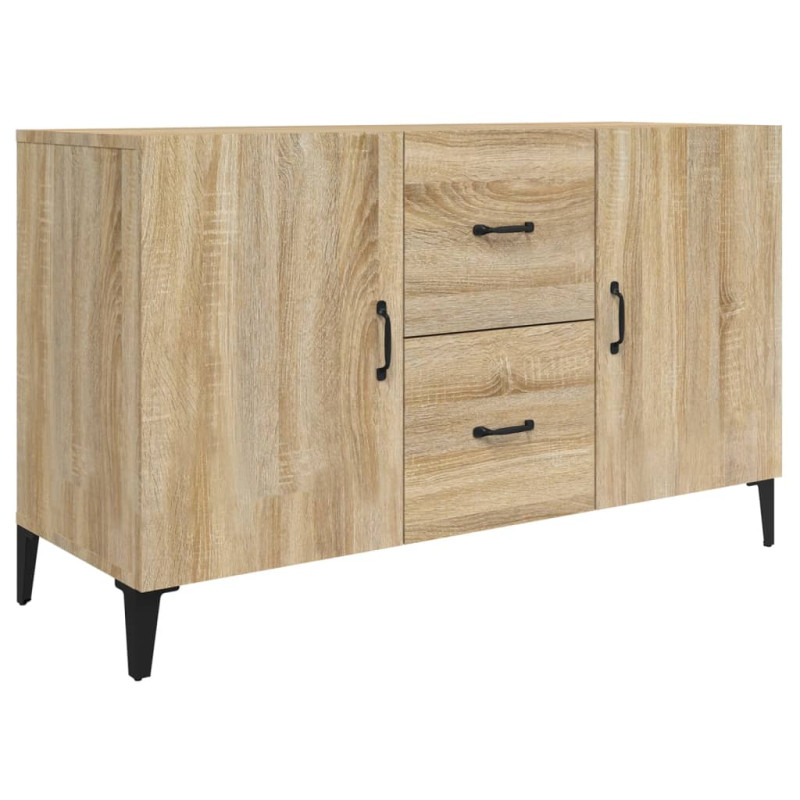 Buffet chêne sonoma 100x36x60 cm bois d ingénierie