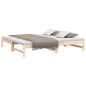 Lit coulissant sans matelas 2x(90x190) cm Bois de pin massif