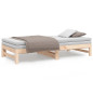 Lit coulissant sans matelas 2x(90x190) cm Bois de pin massif