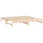 Lit coulissant sans matelas 2x(90x190) cm Bois de pin massif