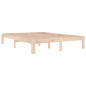 Cadre de lit sans matelas bois de pin massif 140x190 cm