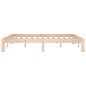 Cadre de lit sans matelas bois de pin massif 140x190 cm