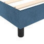 Cadre de lit sans matelas bleu foncé 90x200 cm velours