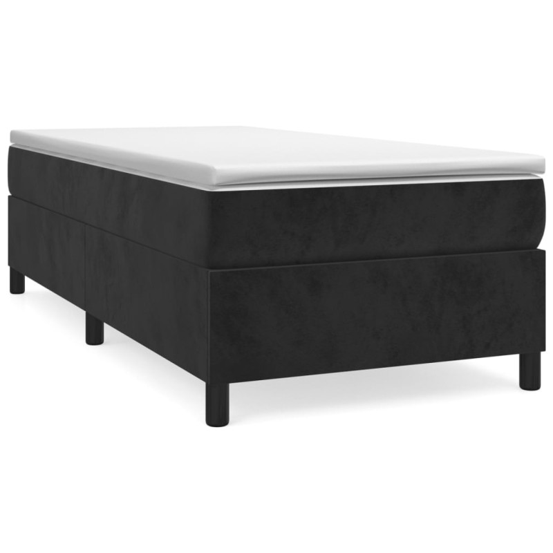 Cadre de lit sans matelas noir 80x200 cm velours