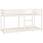 Lit superposé sans matelas blanc 80x200 cm bois de pin massif