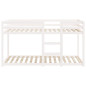 Lit superposé sans matelas blanc 80x200 cm bois de pin massif