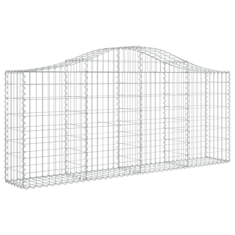 Panier de gabions arqué 200x30x80 100 cm Fer galvanisé