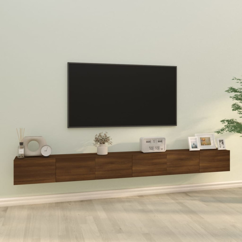 Ensemble de meubles TV 3 pcs Chêne marron Bois d ingénierie