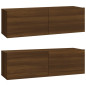 Ensemble de meubles TV 3 pcs Chêne marron Bois d ingénierie